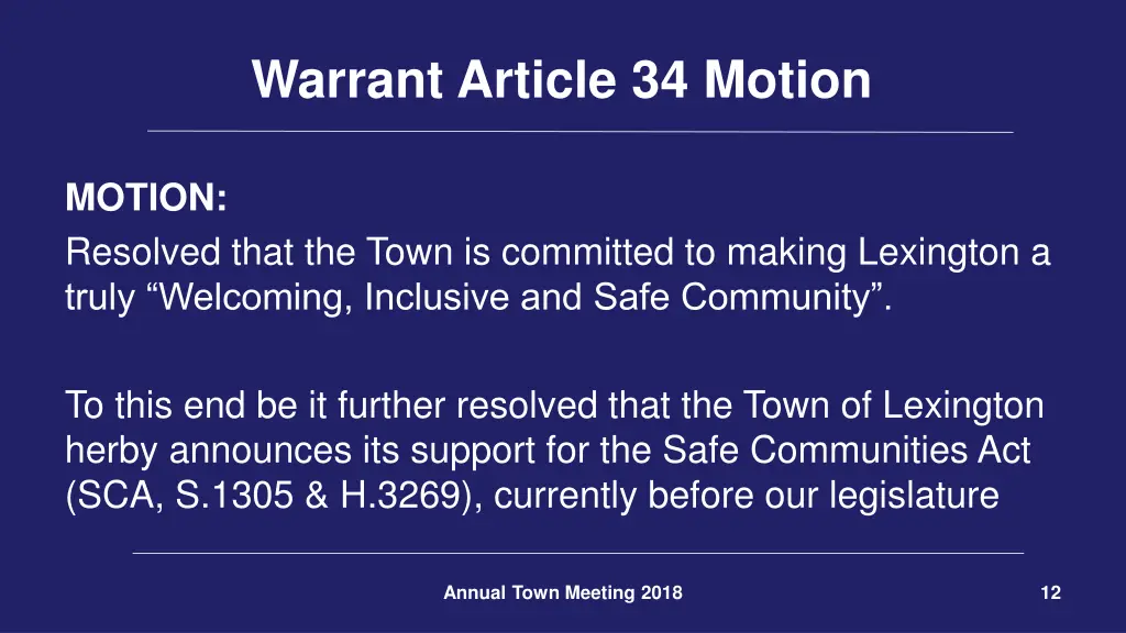 warrant article 34 motion