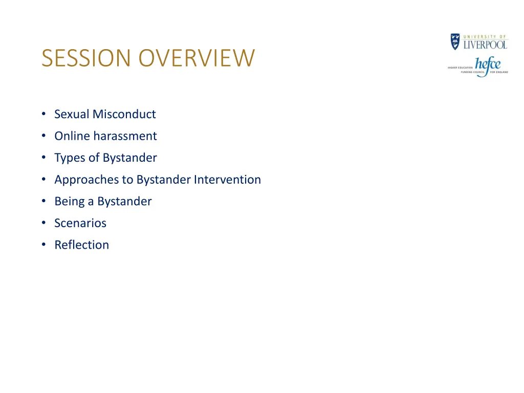 session overview