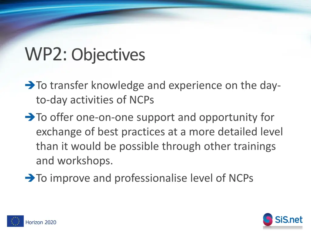 wp2 objectives