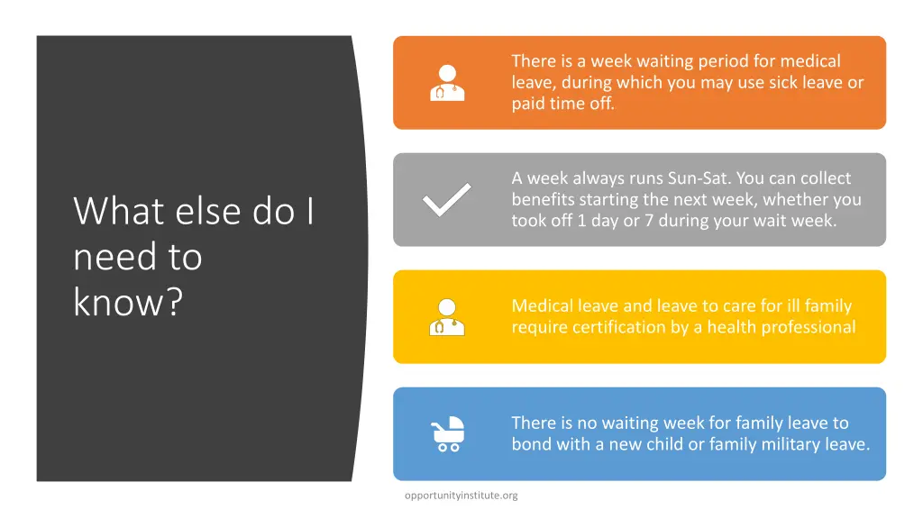 there is a week waiting period for medical leave