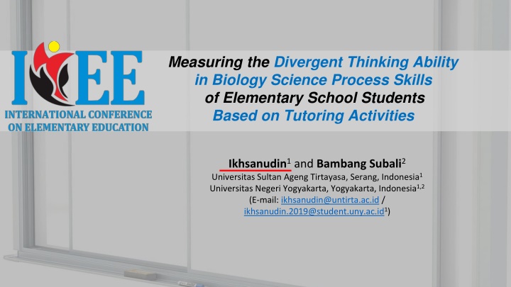 measuring the divergent thinking ability