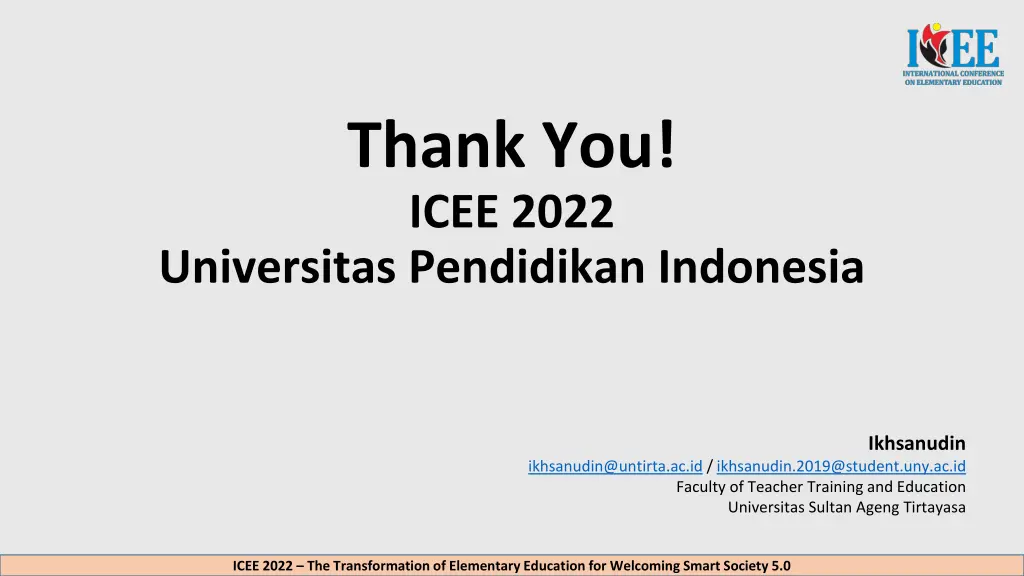 thank you icee 2022