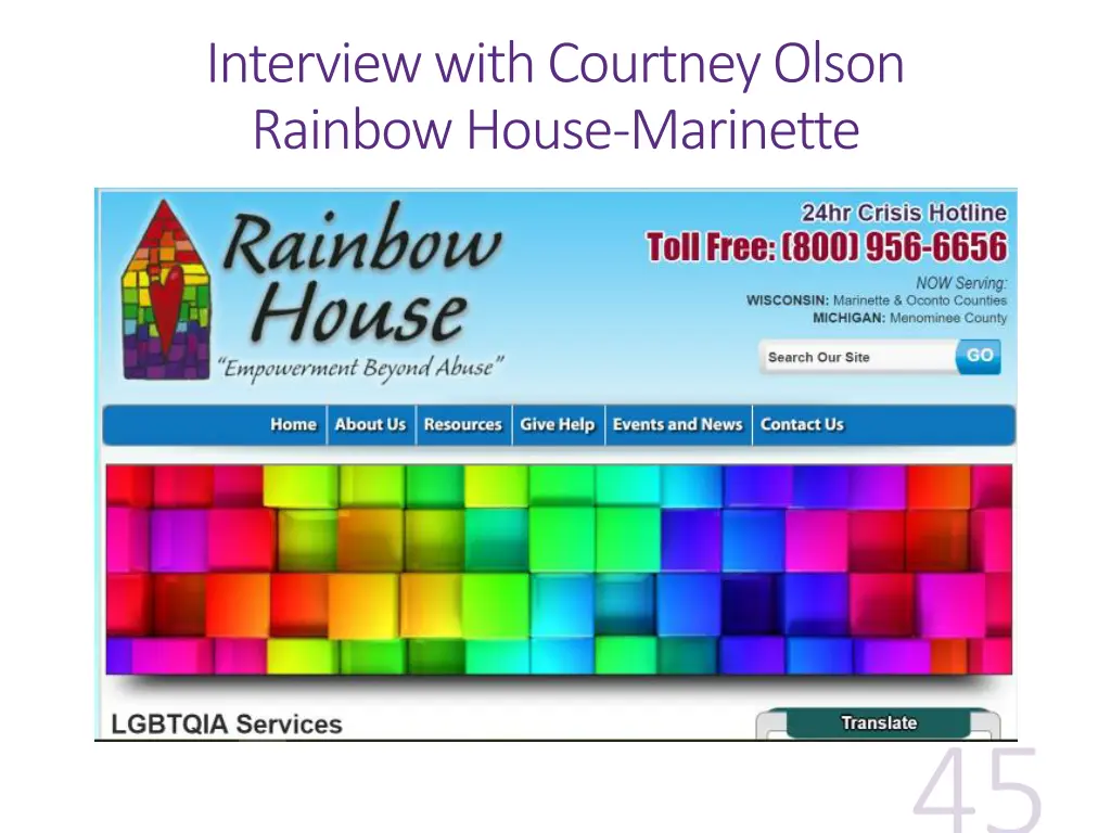 interview with courtney olson rainbow house