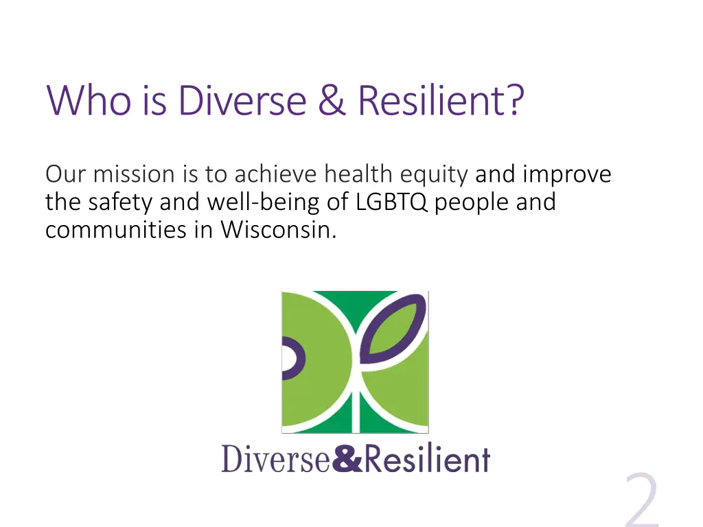 who is diverse resilient