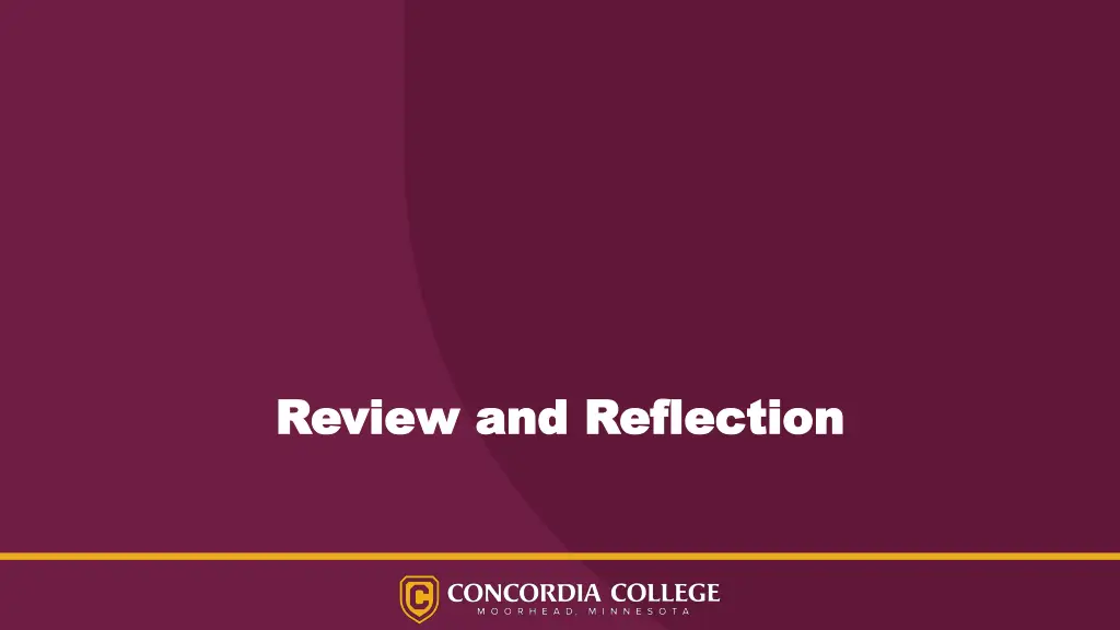 review and reflection review and reflection