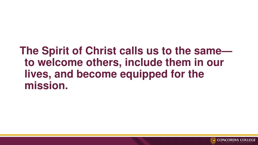 the spirit of christ calls us to the same