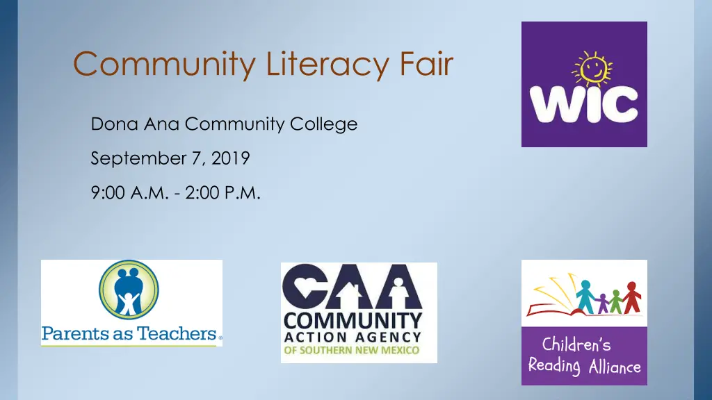 community literacy fair