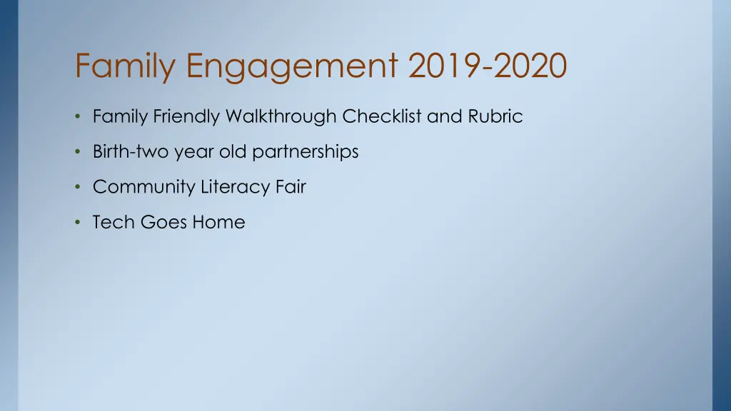 family engagement 2019 2020