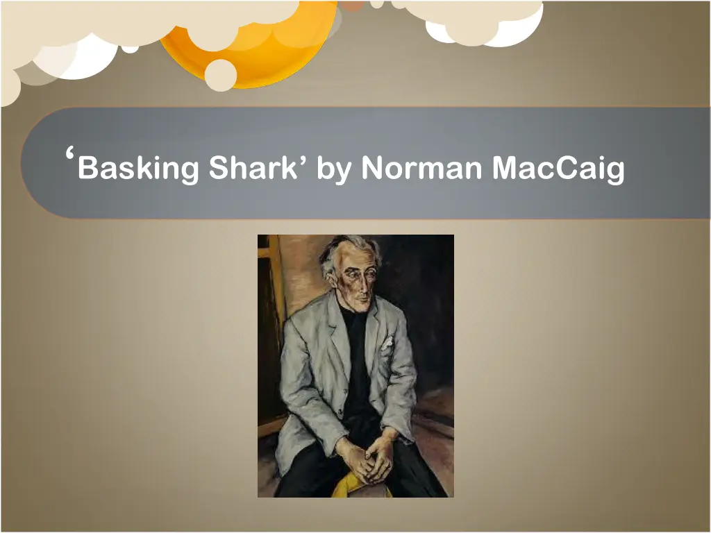 basking shark by norman maccaig