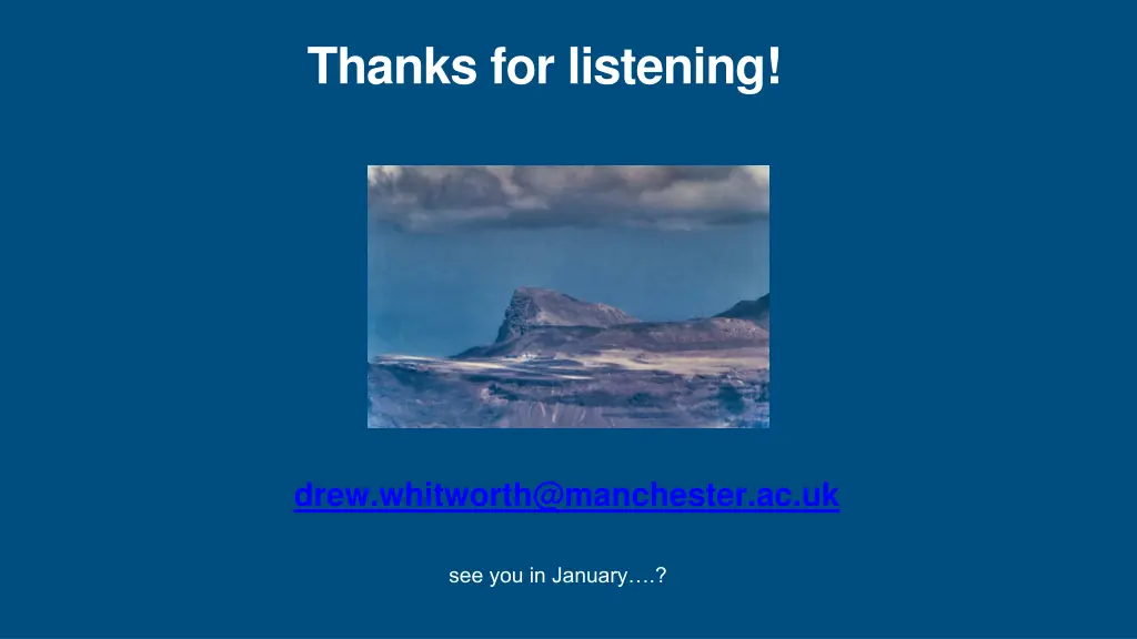 thanks for listening