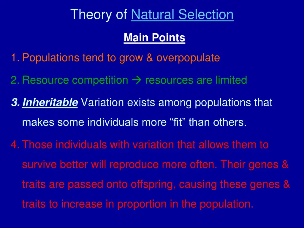 theory of natural selection