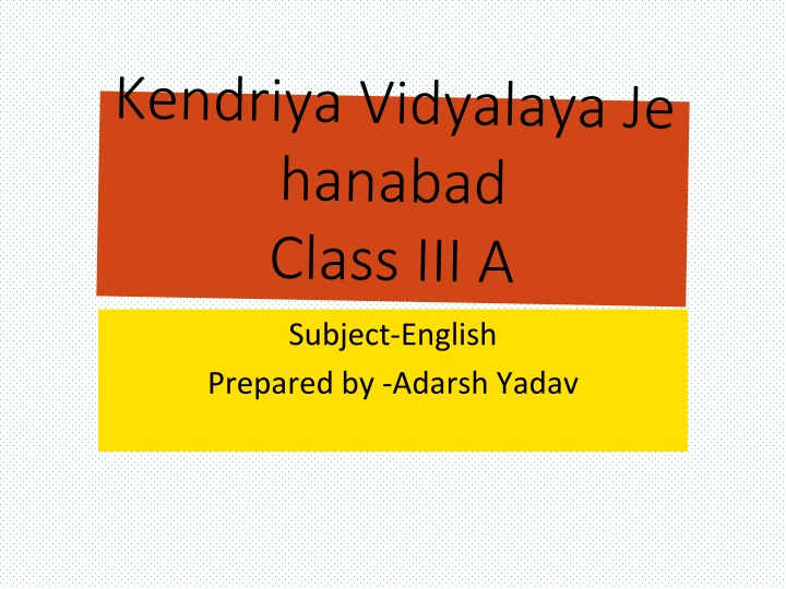 subject english prepared by adarsh yadav