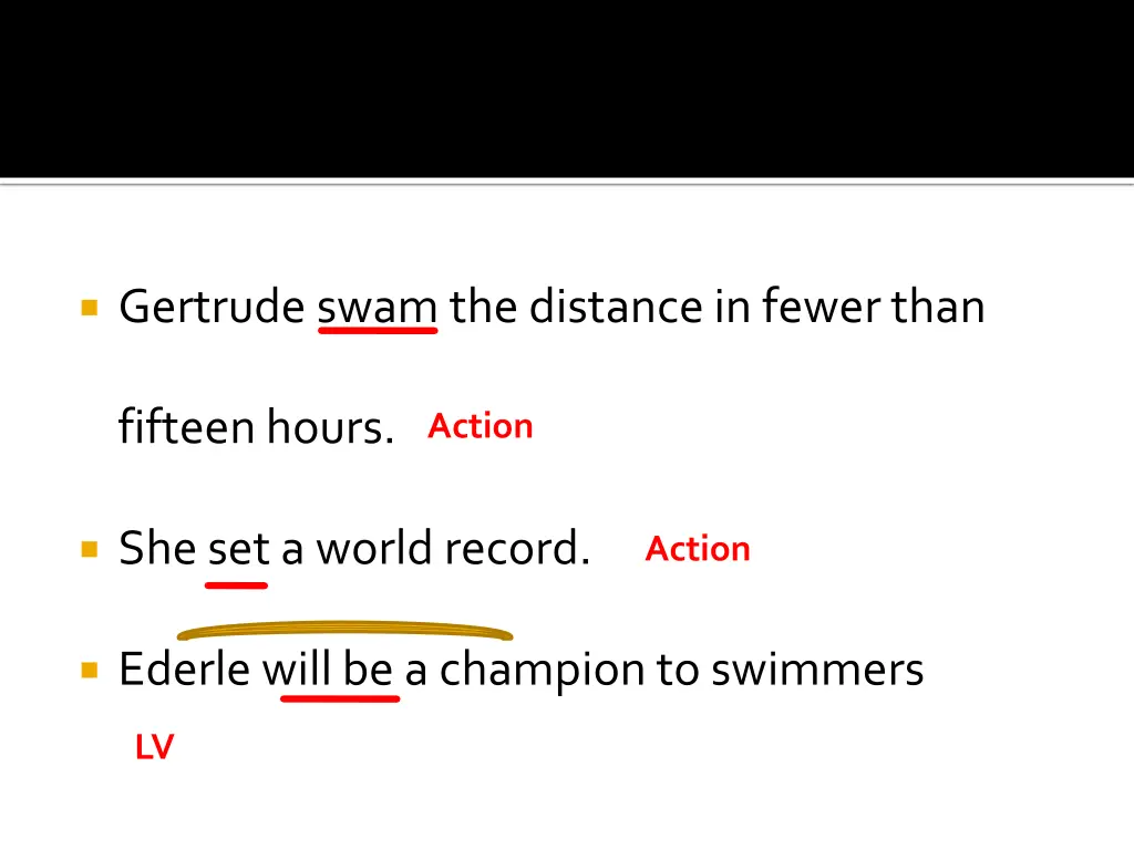 gertrude swam the distance in fewer than