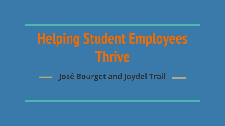 helping student employees thrive