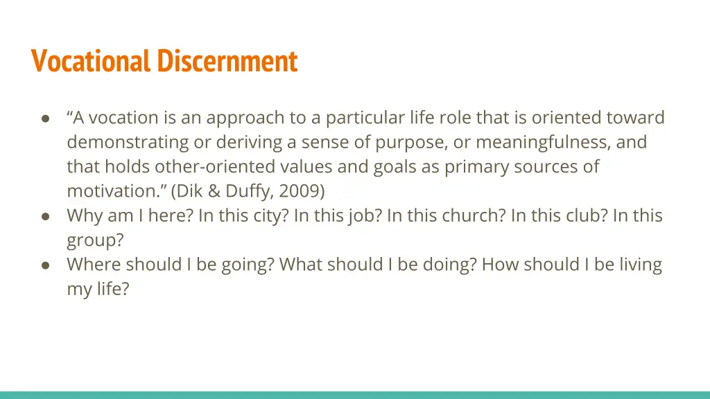 vocational discernment