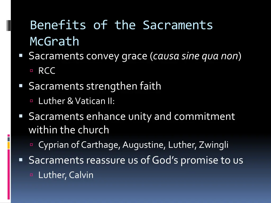 benefits of the sacraments mcgrath sacraments