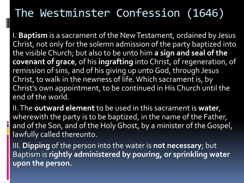 the westminster confession 1646