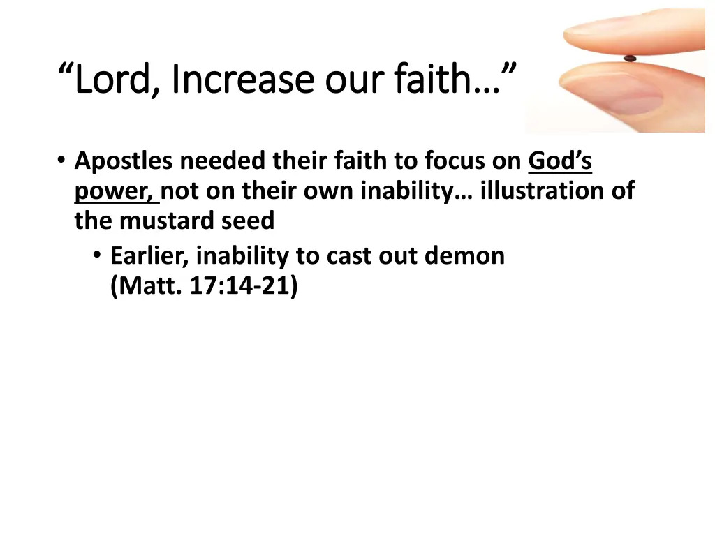 lord increase our faith lord increase our faith