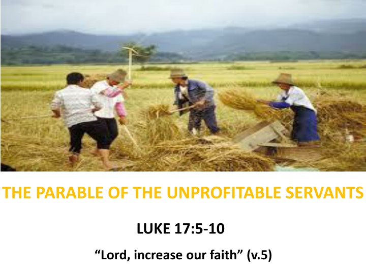 the parable of the unprofitable servants