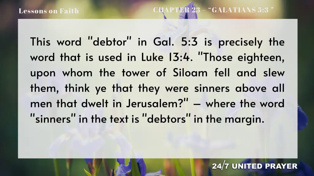 chapter 23 galatians 5 3 14