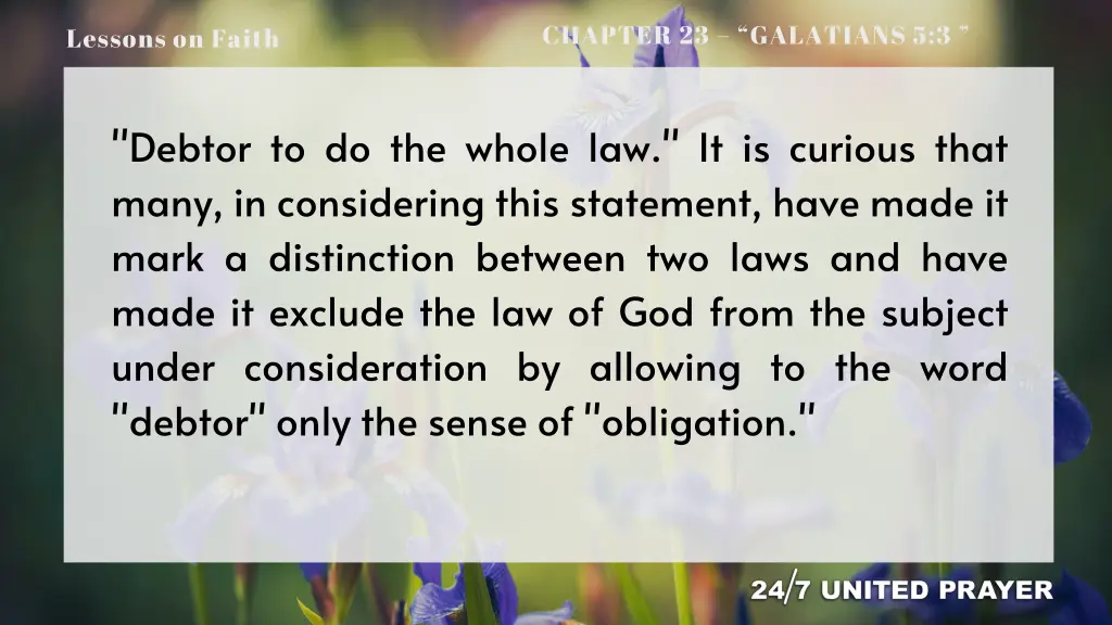 chapter 23 galatians 5 3 3