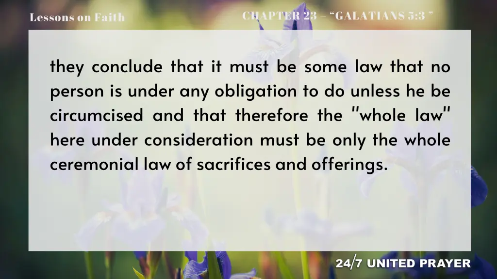 chapter 23 galatians 5 3 6