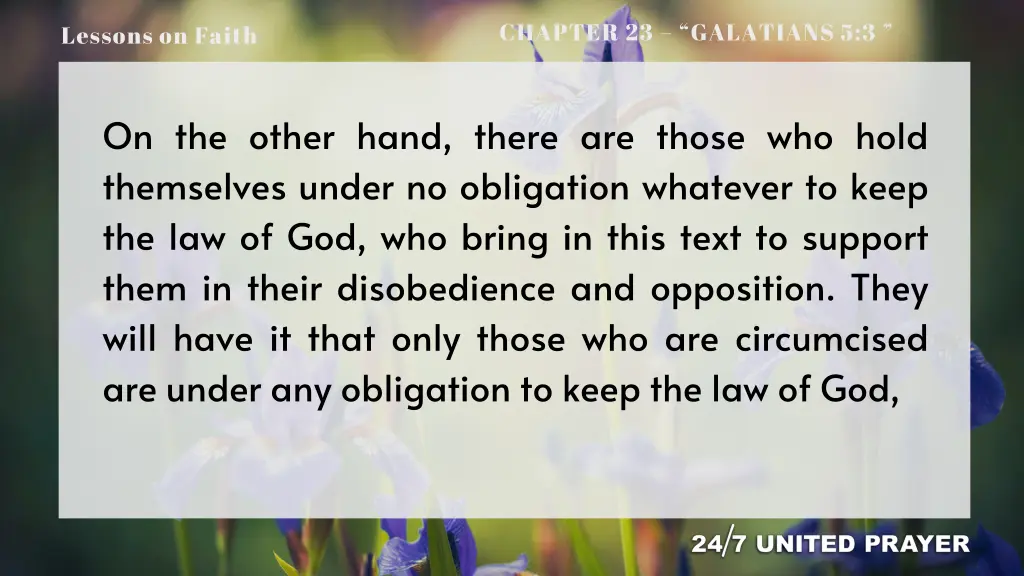 chapter 23 galatians 5 3 7