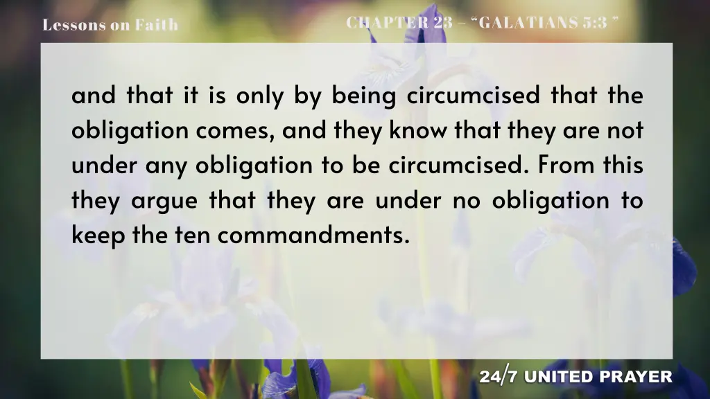 chapter 23 galatians 5 3 8