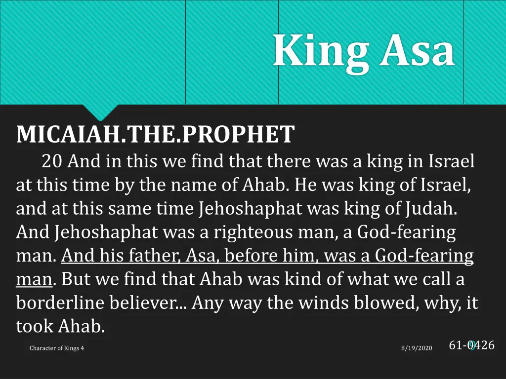 king asa