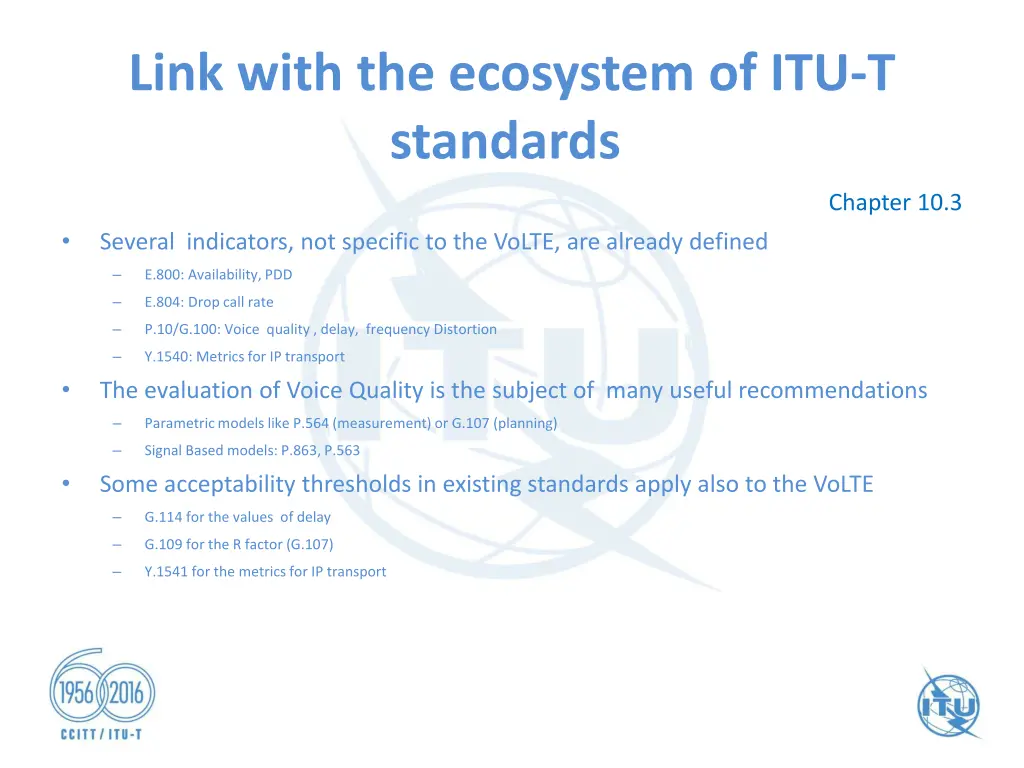 link with the ecosystem of itu t standards