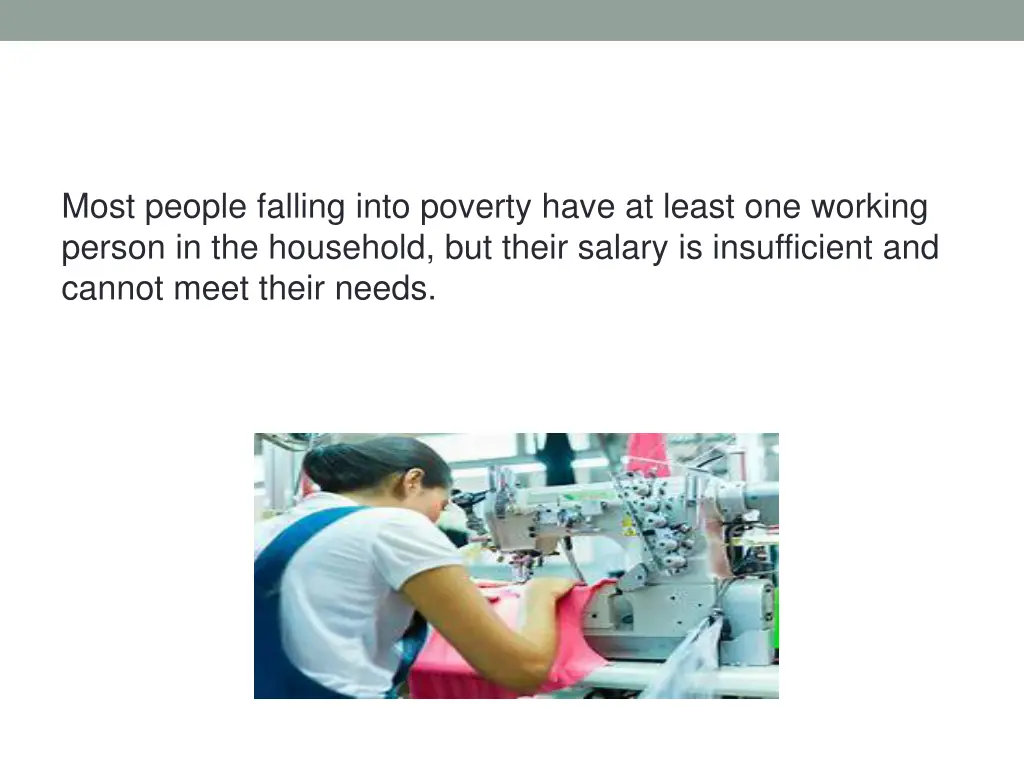 most people falling into poverty have at least