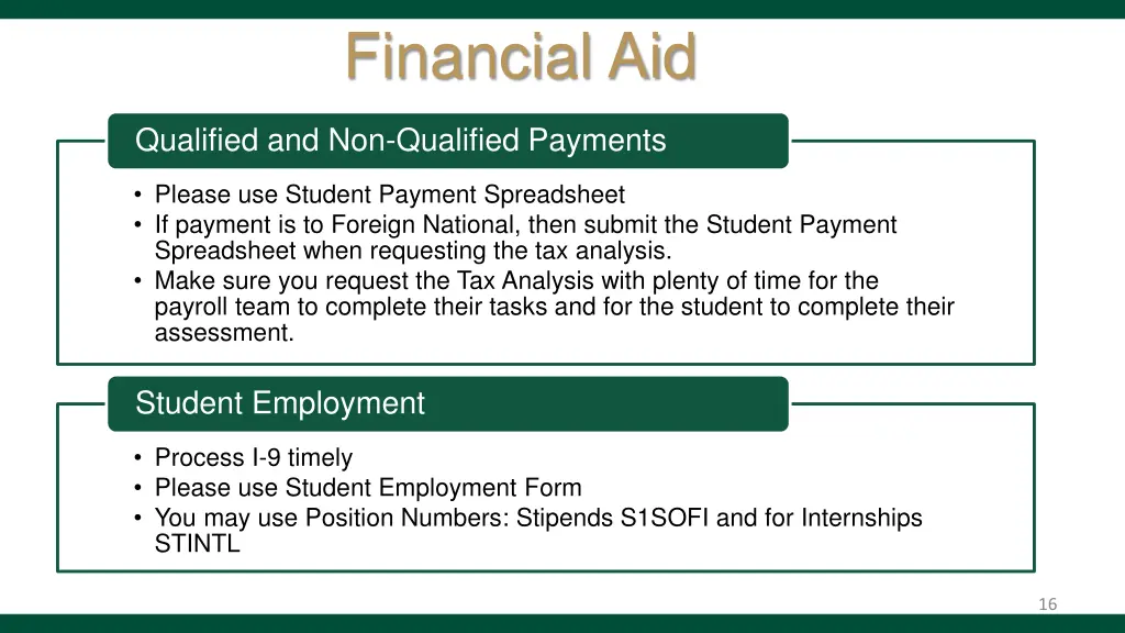 financial aid