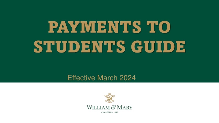 payments to students guide