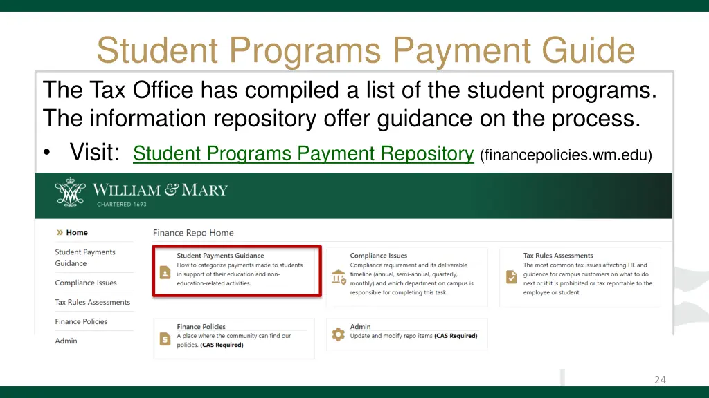 student programs payment guide the tax office