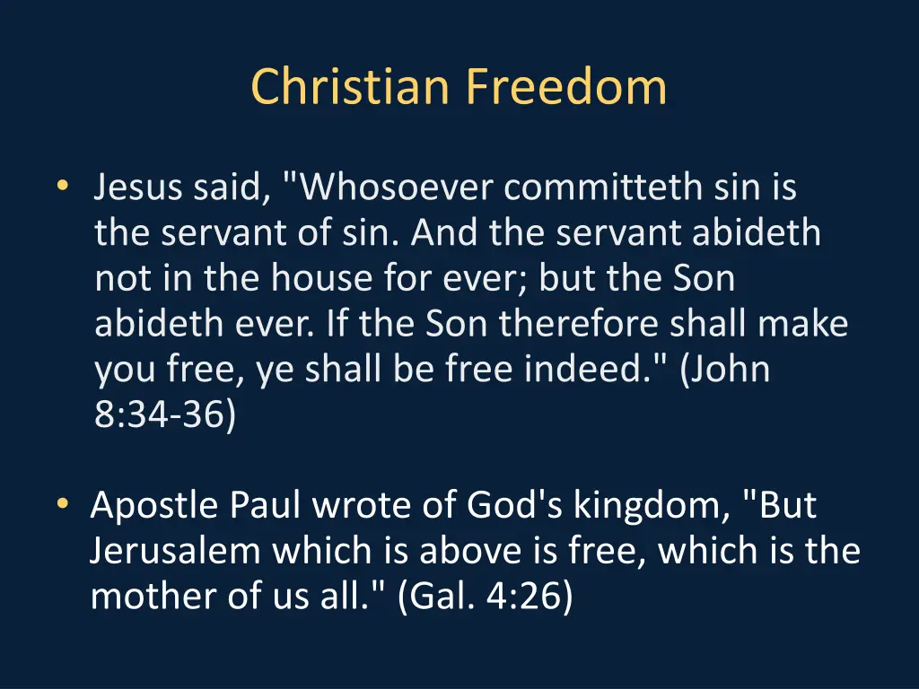 christian freedom