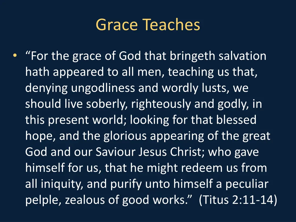 grace teaches