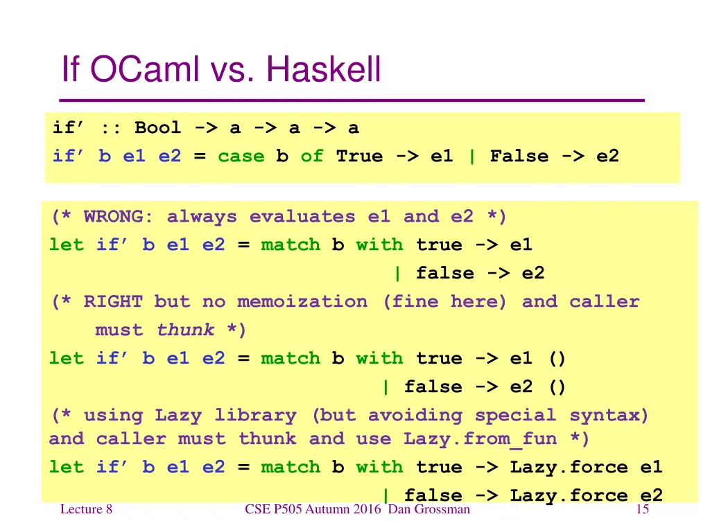 if ocaml vs haskell