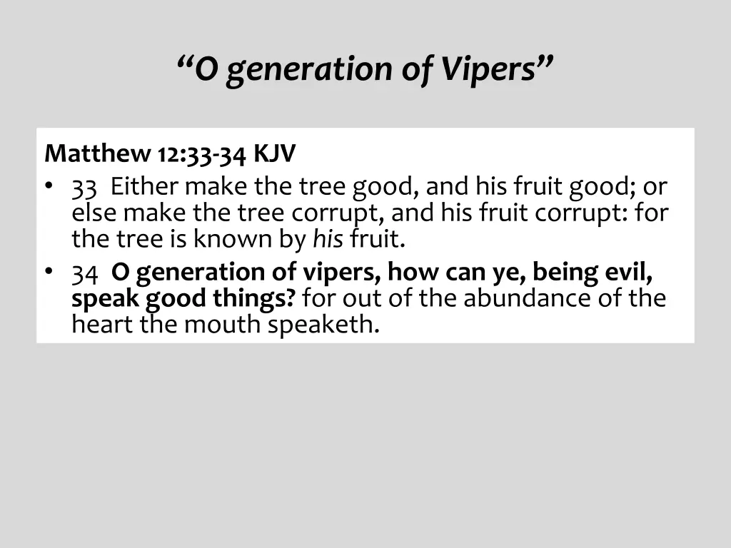 o generation of vipers