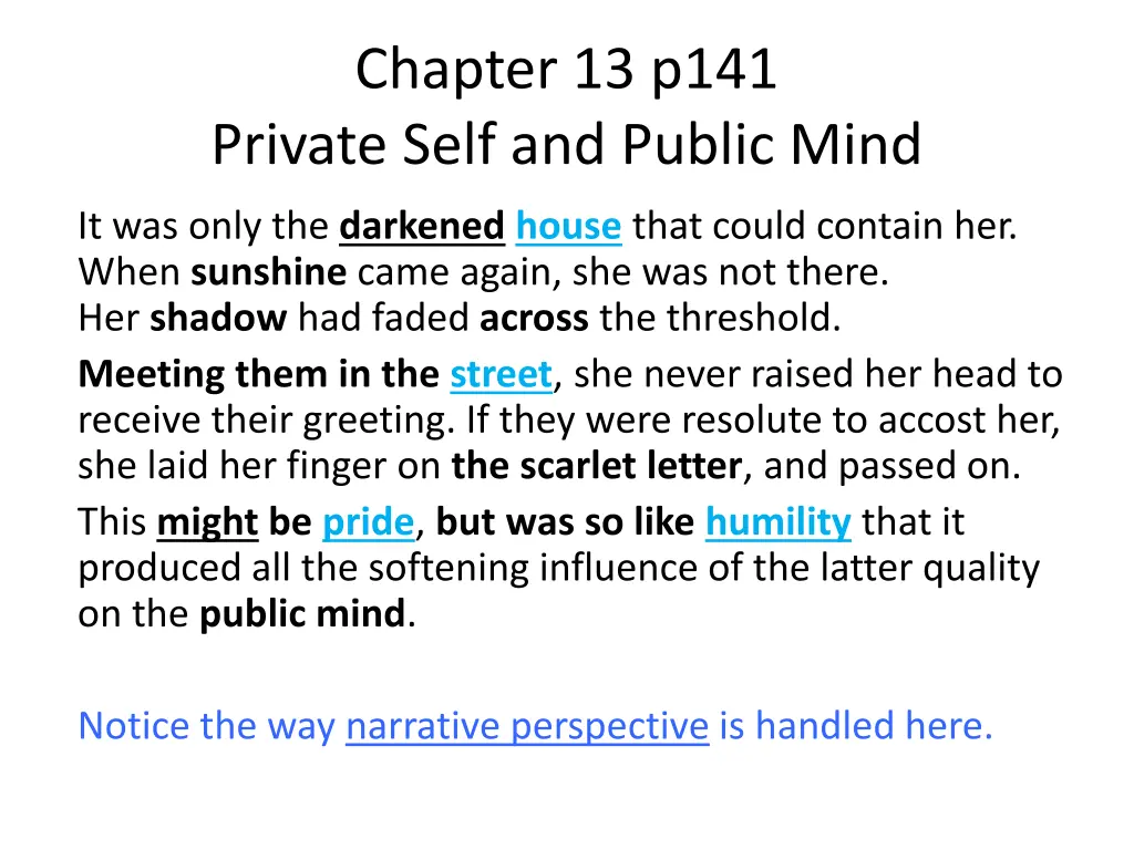 chapter 13 p141 private self and public mind