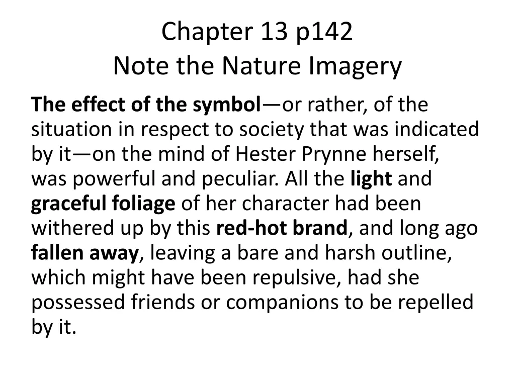 chapter 13 p142 note the nature imagery