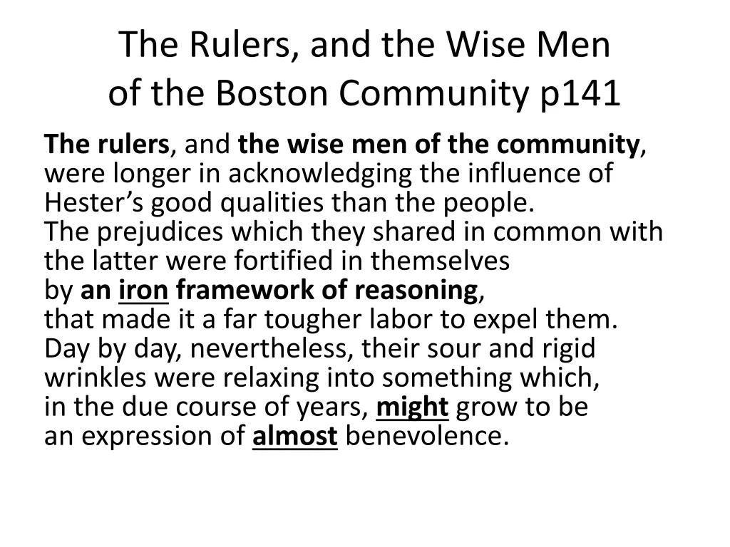 the rulers and the wise men of the boston