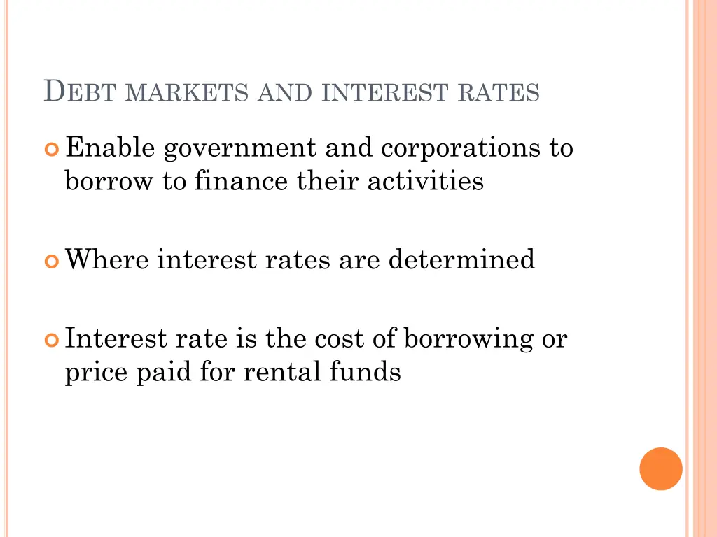 d ebt markets and interest rates 1