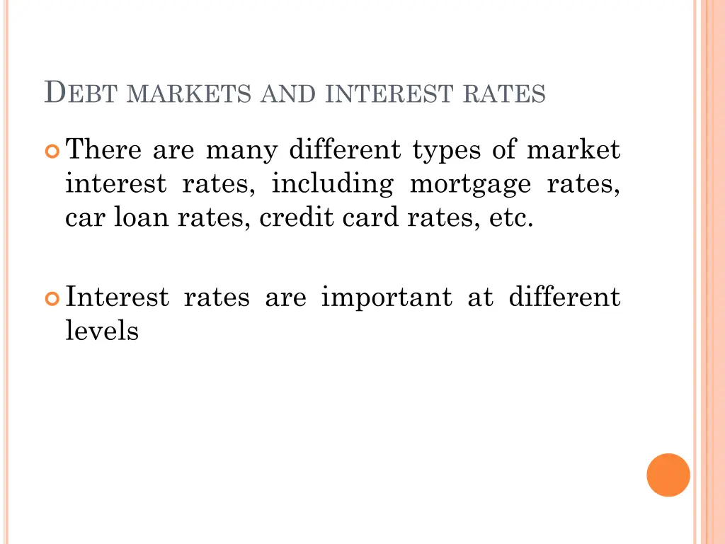 d ebt markets and interest rates 2