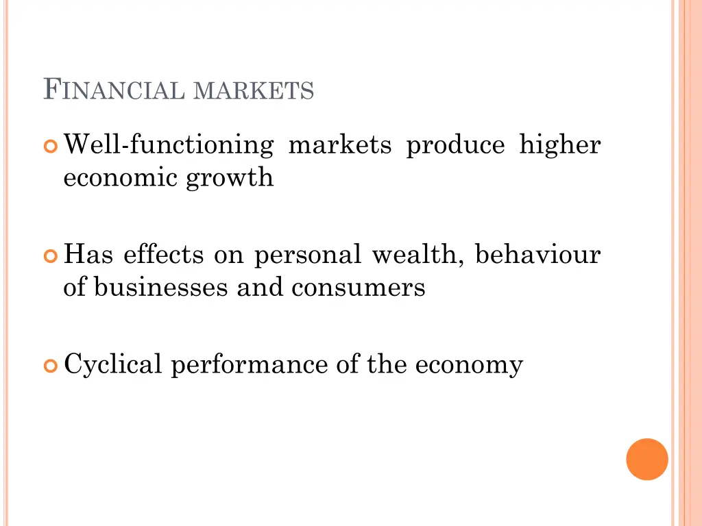 f inancial markets 1