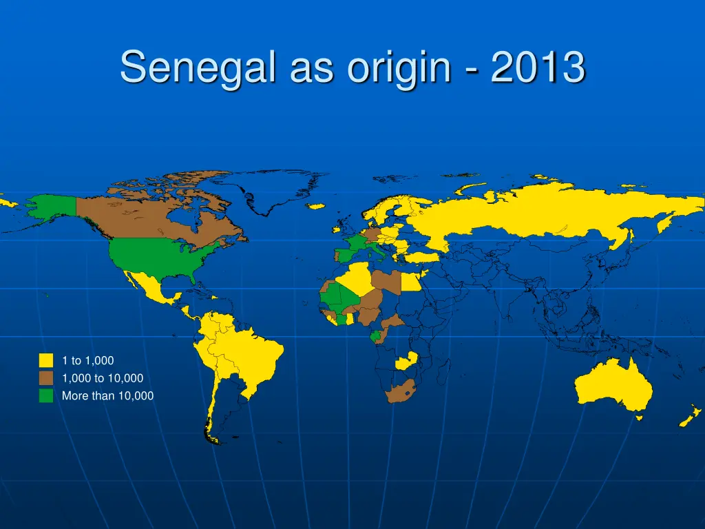 senegal as origin 2013