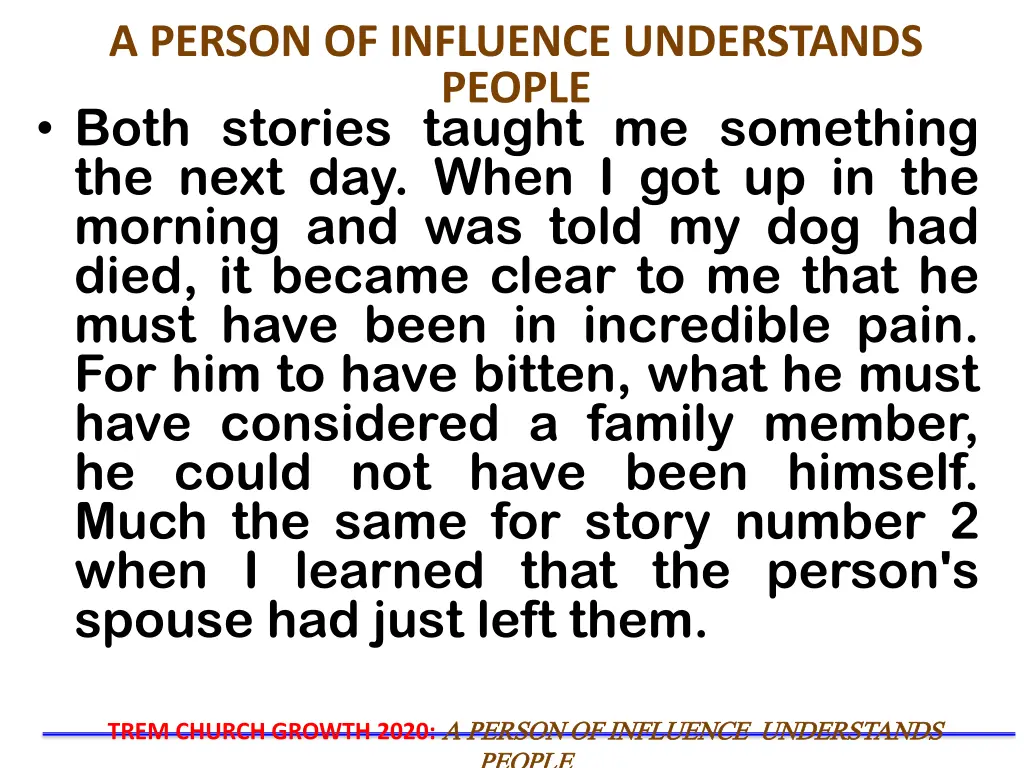 a person of influence understands people 2