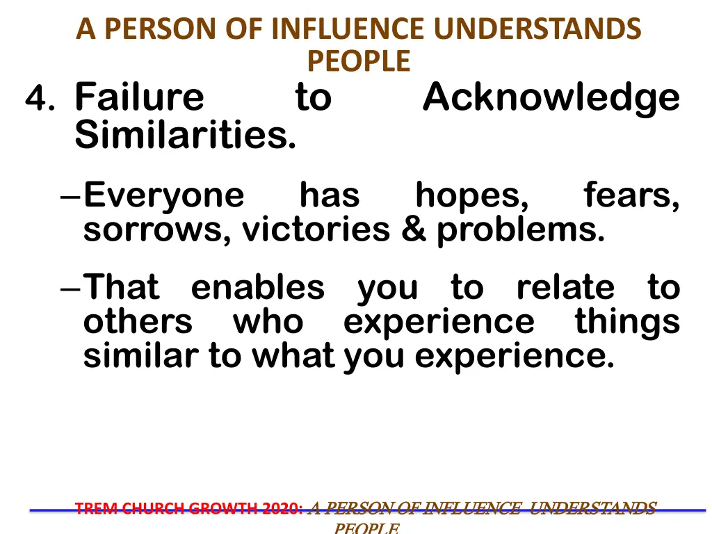 a person of influence understands people 6