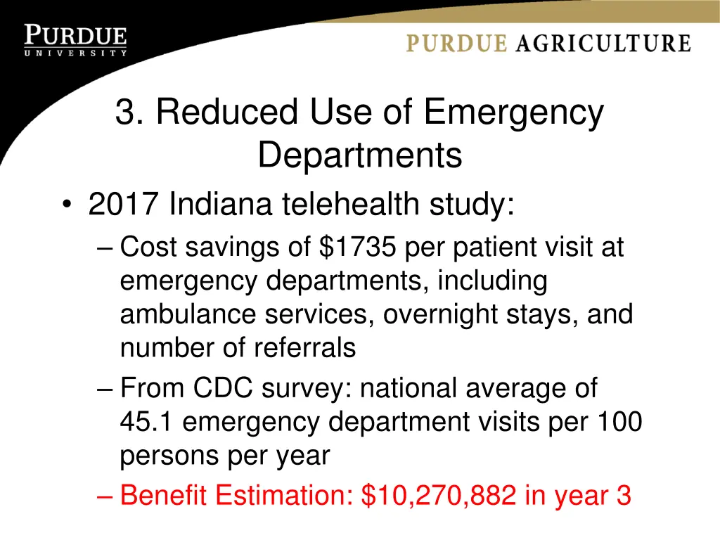 3 reduced use of emergency departments 2017