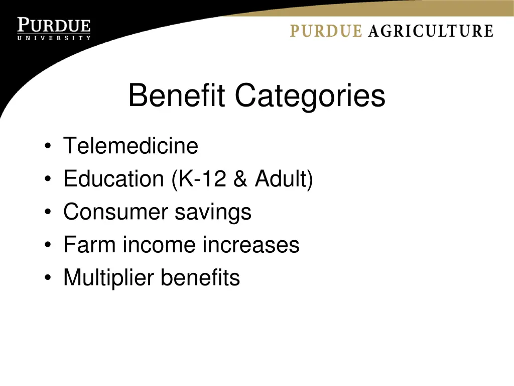 benefit categories