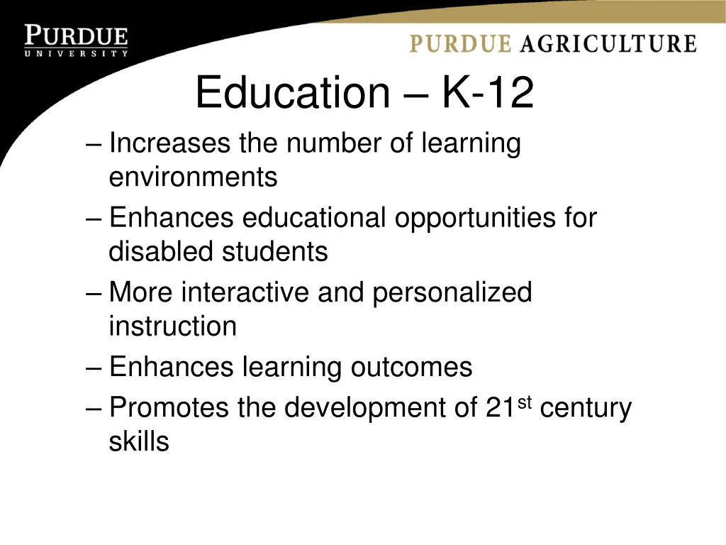 education k 12 increases the number of learning